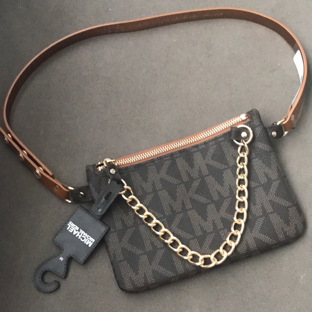 Michael Kors Logo chain Fanny Pack/Belt Bag/ sling bag
